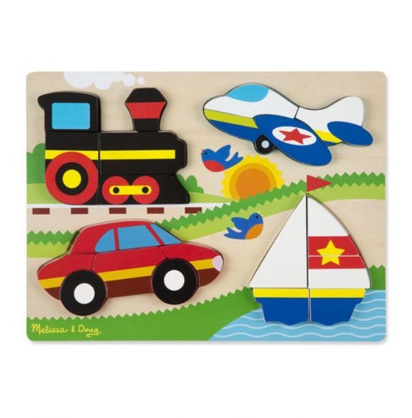 Melissa & Doug Ahşap Tombul Parçalı Yapboz - Araçlar