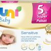 Uni Baby Sensitive 56 Yaprak 5'li Paket Islak Mendil