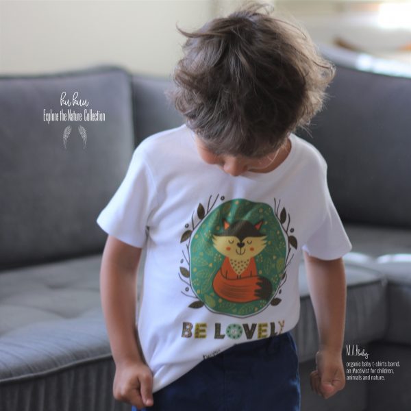 M.A.Kbaby Explore The Nature 'BE LOVELY' Organik Unisex Çocuk Tişörtü