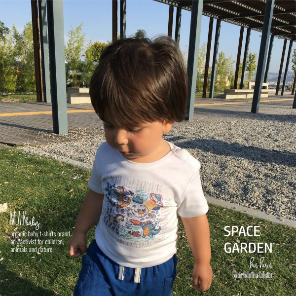 M.A.Kbaby Explore The Universe 'SPACE GARDEN' Organik Unisex Çocuk T-shirt'ü